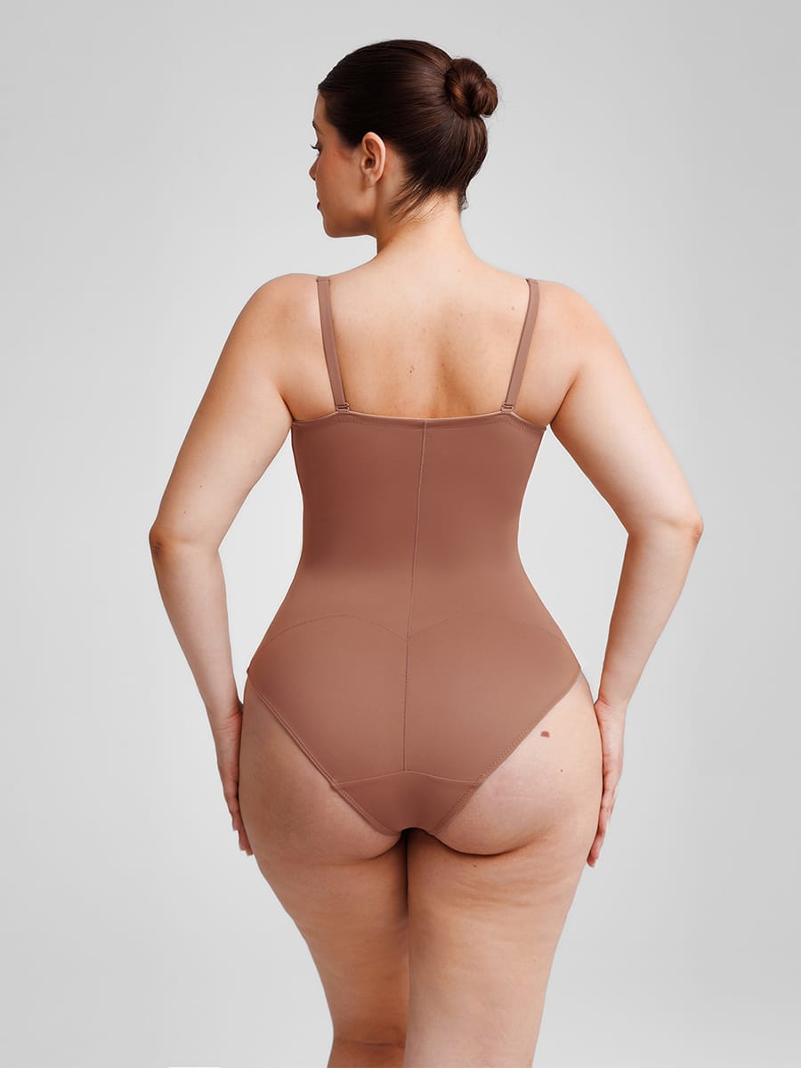 Wholesale Seamless Underwire Half Cup Shapewear Bodysuit with Removable Pads