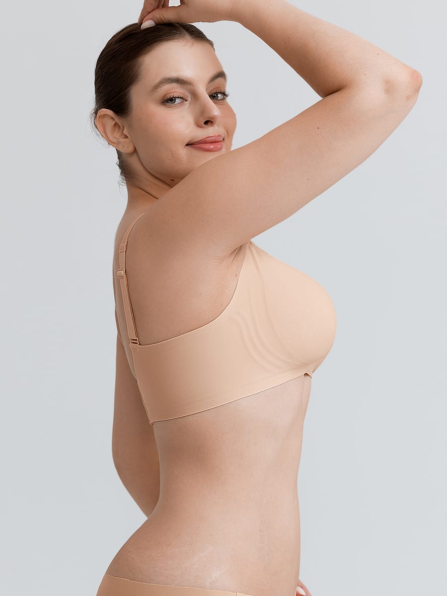 Wholesale Cut Out Wireless Bra Seamless Jelly Support Everyday T Shirt Bra for Big Chest SPU