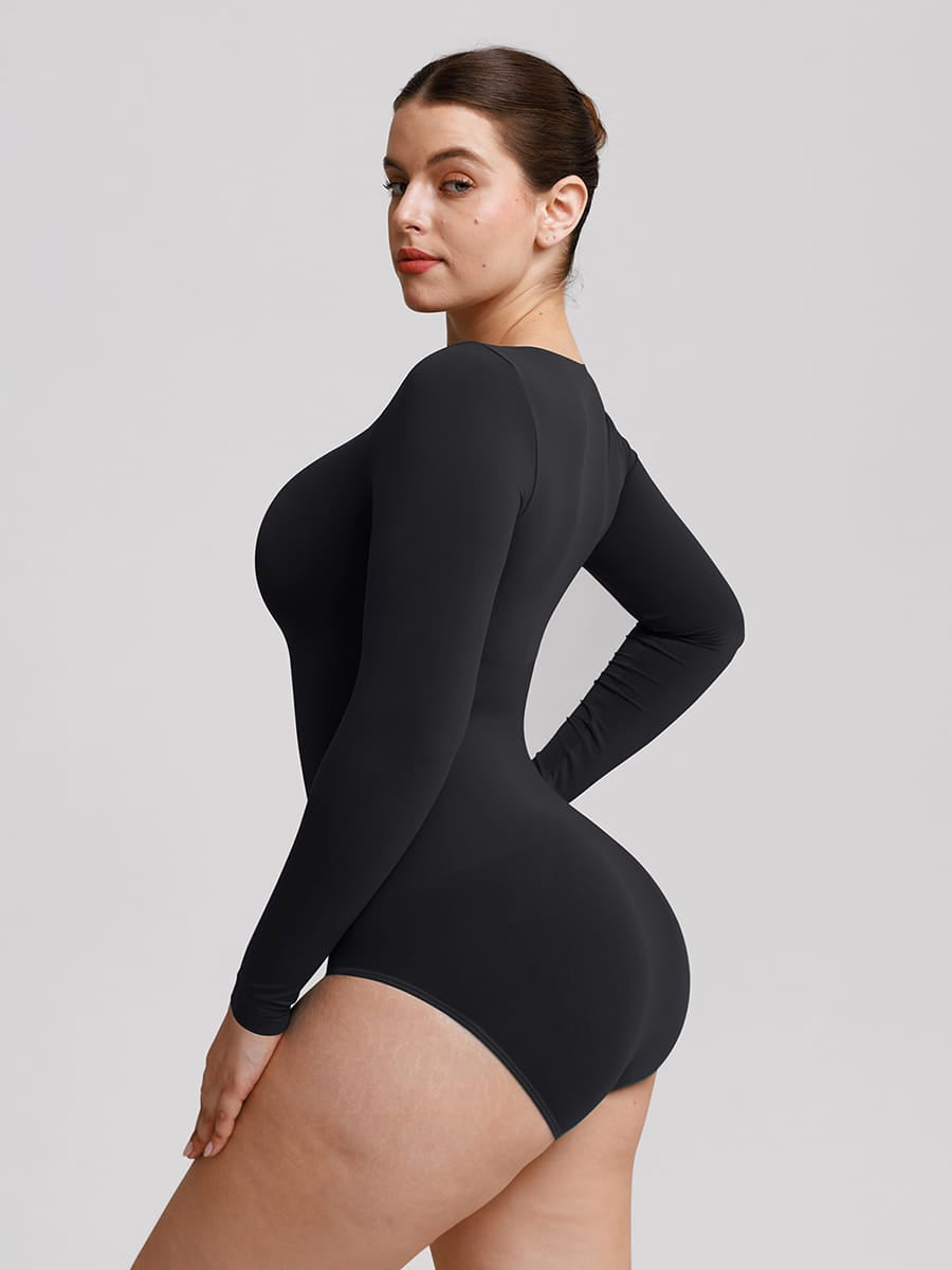 Wholesale Seamless Scoop Neck Tummy Control Shaping Briefs Bodysuit SPU