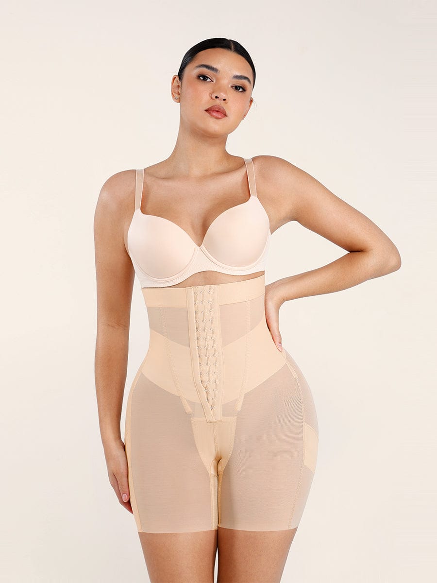 Wholesale High-Waisted Shaping Briefs Breathable Mesh Waist & Abdomen Control Butt Lifter