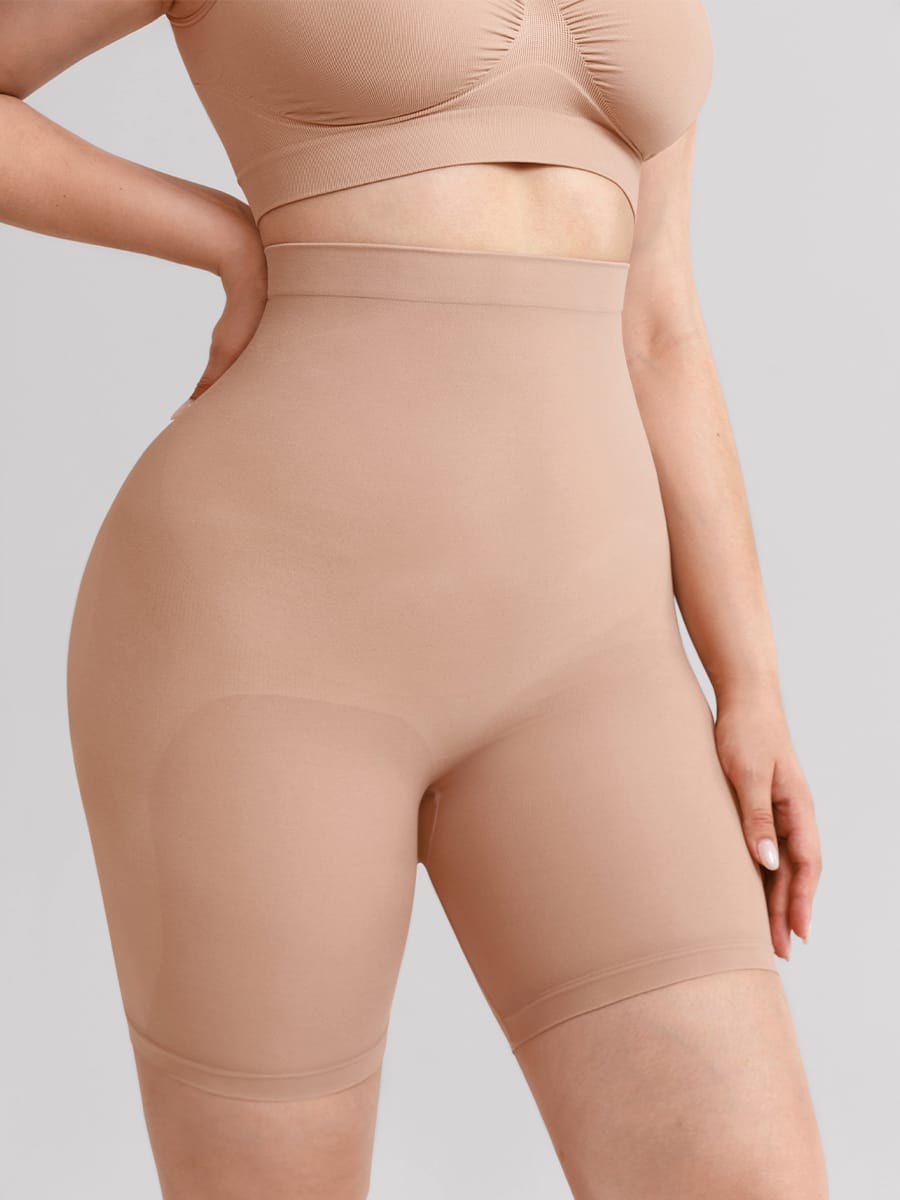 Wholesale Seamless High Waist Boyshort Shapewear Tummy Control Butt Lifting Shorts SPU