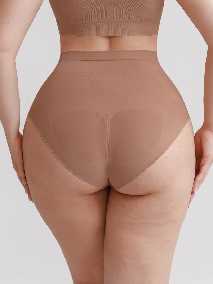 Wholesale Seamless High Waist Tummy Control Briefs Anti Slip Silicone Shaping Panties SPU