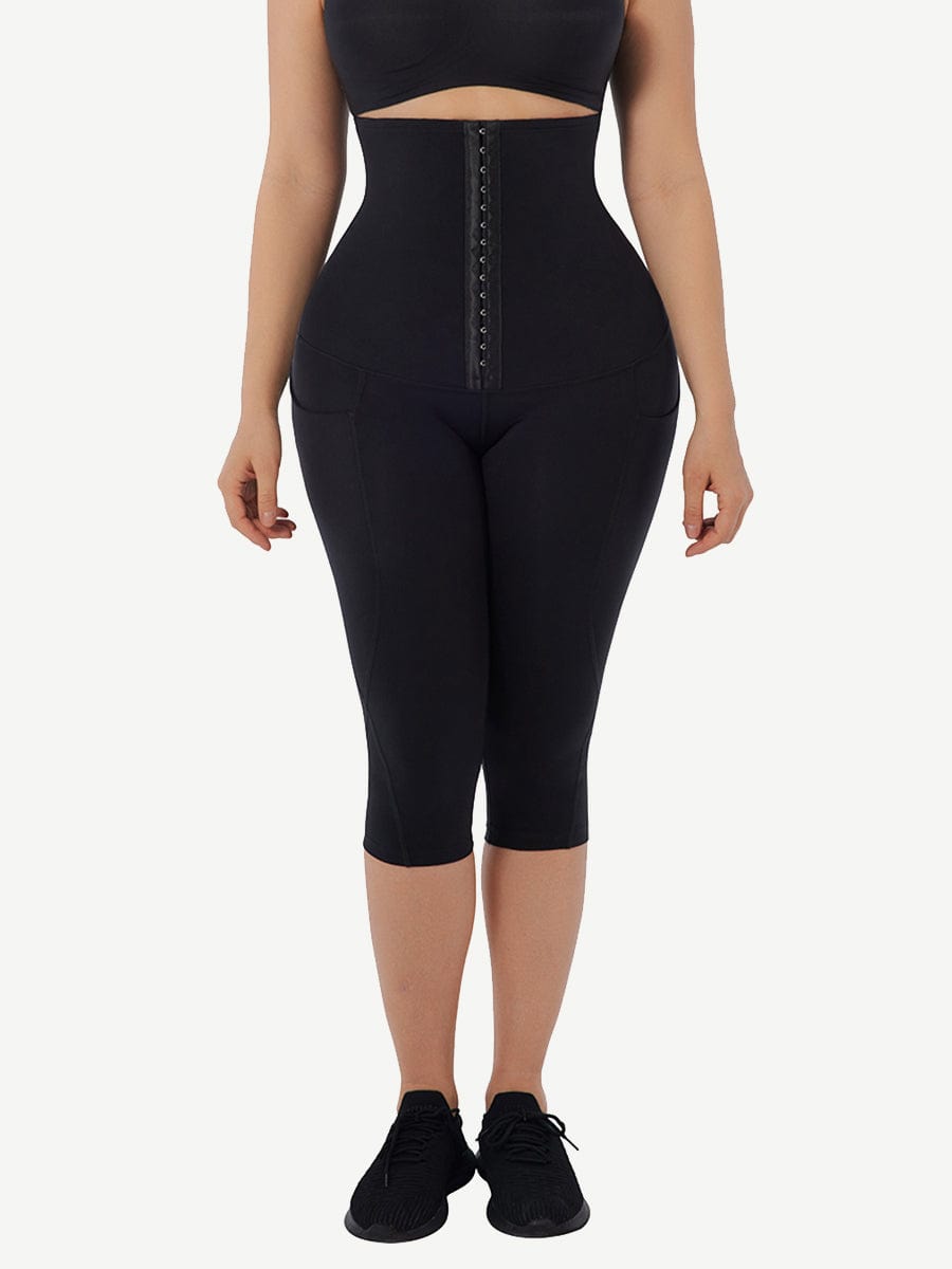 Wholesale High waisted Sports Plasticity Two-in-One Body Leggings with Pocket
