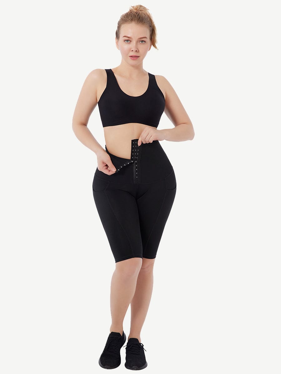 Wholesale High Elastic Mesh Sports Shaping Pants With Pocket Design