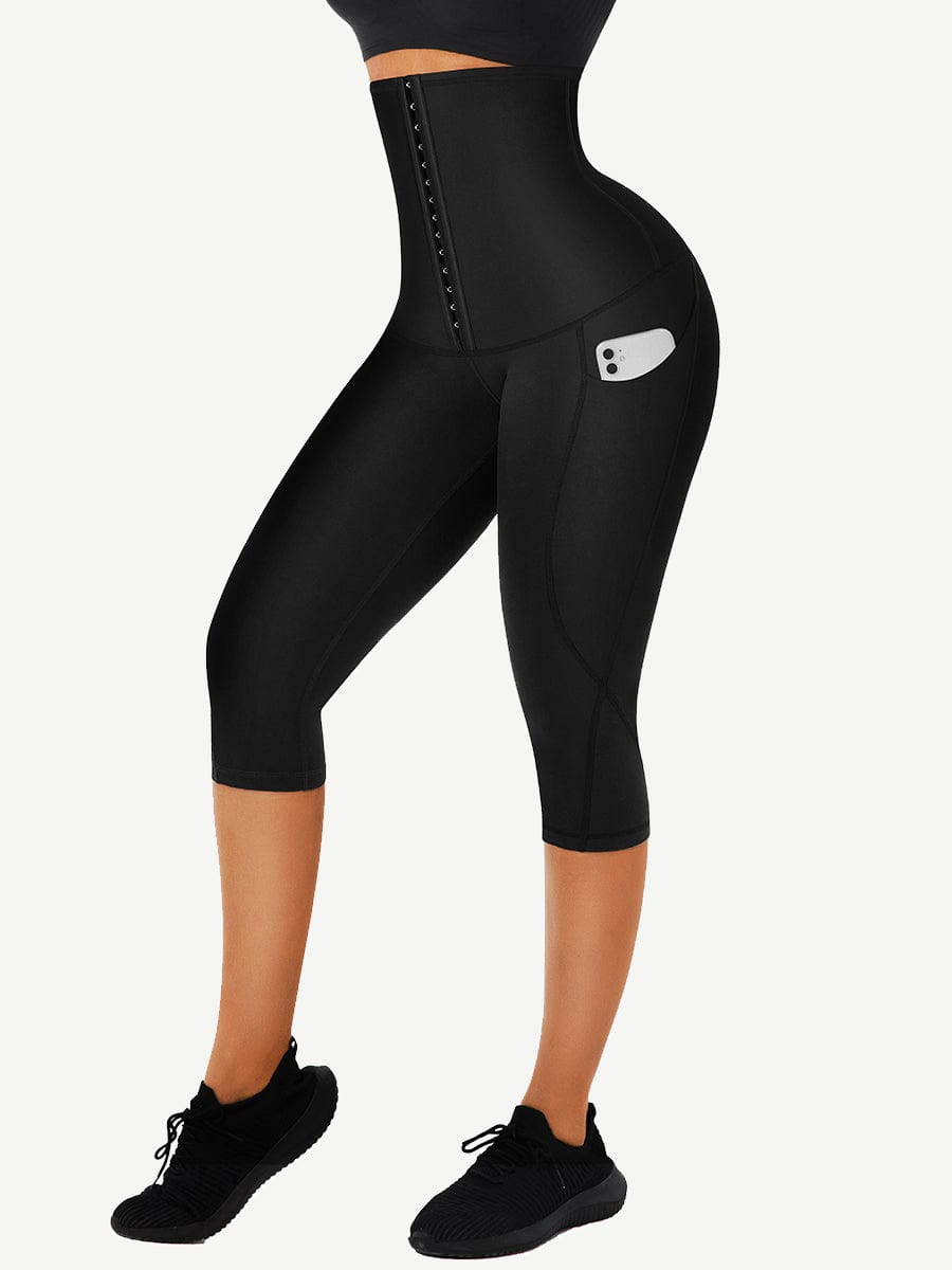 Wholesale Mid waisted Sports Plasticity Two-in-One Body Leggings with Pocket