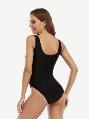 Wholesale Women's  Sexy Mesh Deep V Neck One Piece Swimsuit