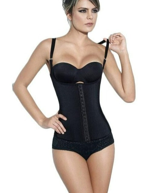 Wholesale Black 5 Steel Boned Latex Waist Cincher Tummy Control