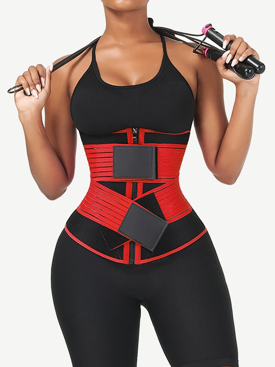Wholesale Neoprene Fat Burning Breathable Long Waist Trainer Double Elastic Waistbands Waist Trainer