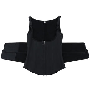 Wholesale Fabulous Fit Black Upgrade Durable Zipper Vest Shaper 9 Steel Bones
