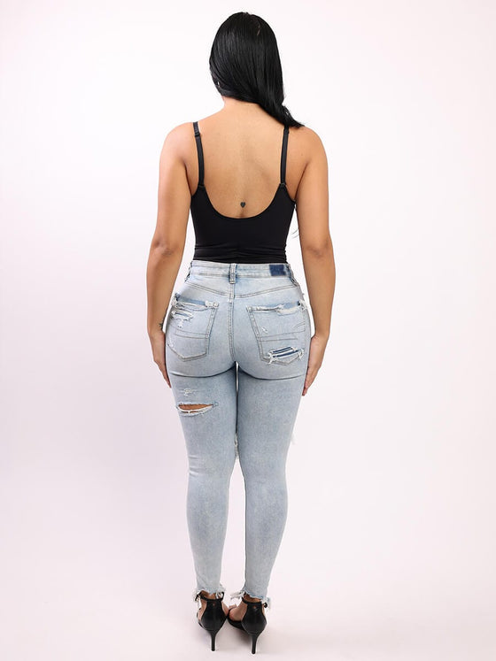 Wholesale One-Piece Bodysuit Back Large U-shaped Design with 3/4 Cup