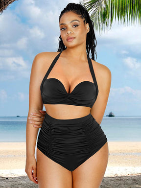Wholesale Shapewear Tankini With Strappy Detail And Bra Twist Knot Design