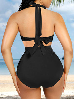 Wholesale Shapewear Tankini With Strappy Detail And Bra Twist Knot Design
