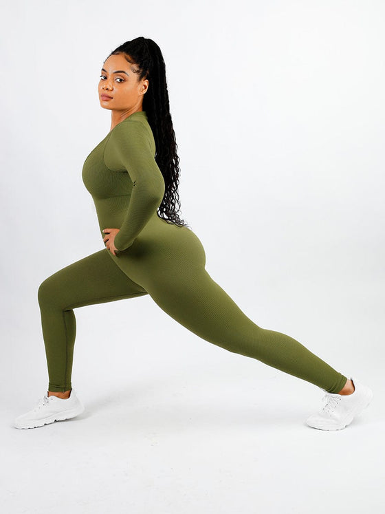 Wholesale Deep V-neck High Stretchy Seamless Tummy Control Jumpsuit