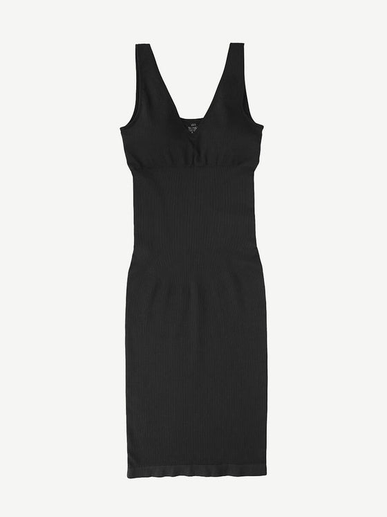 Wholesale 🌿 Eco-friendly Seamless Deep V-neck Waist Trimming Shaping Dress with Removable Pads