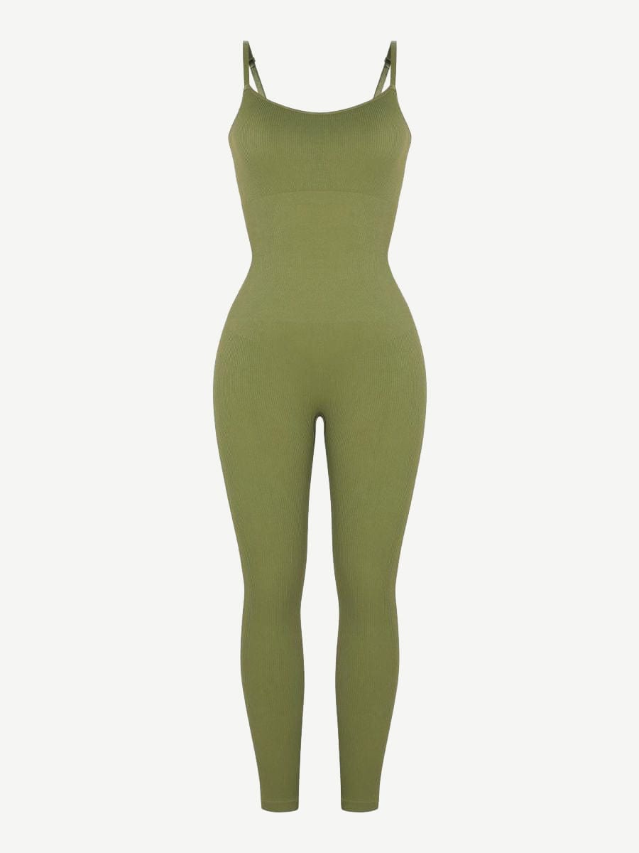 Wholesale High Stretchy Seamless Sling Tummy Control Jumpsuit