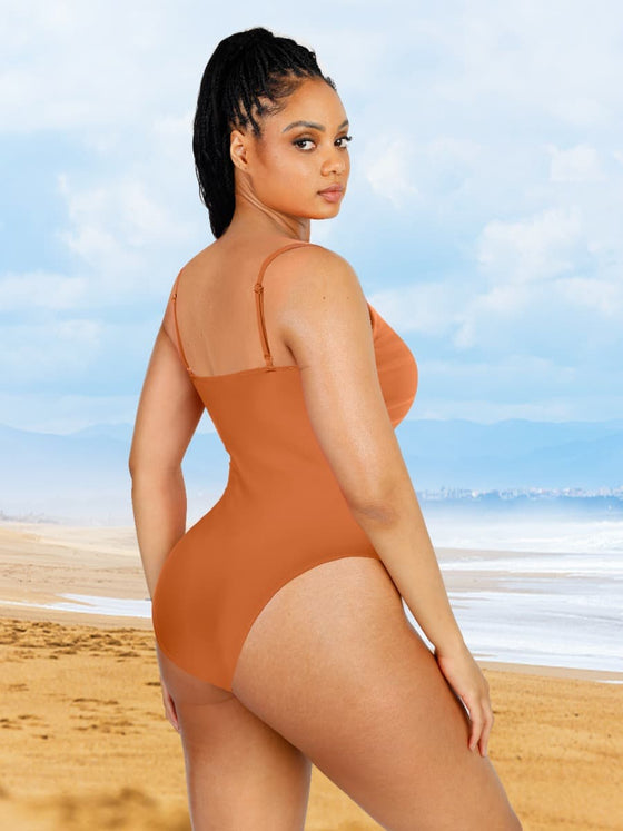 Wholesale One-Piece Shapewear Swimsuit With Abdominal Pleating Design