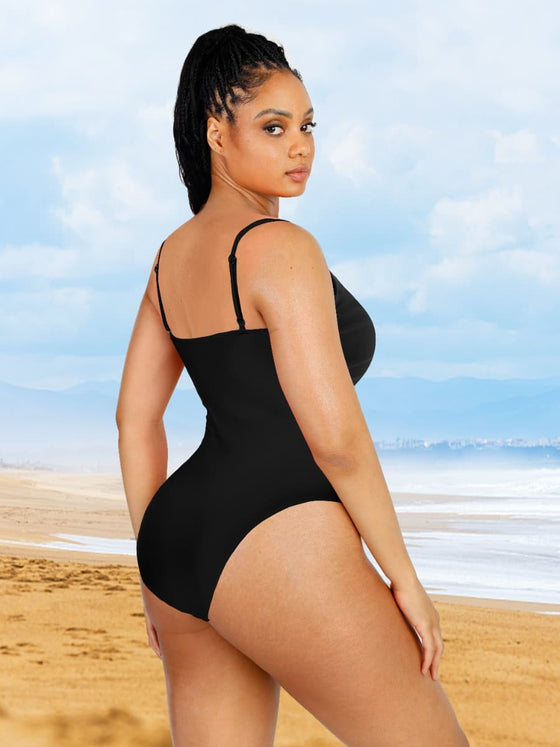 Wholesale One-Piece Shapewear Swimsuit With Abdominal Pleating Design