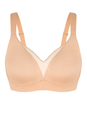 Wholesale Unlined Full Coverage Underwire Bra Side Boning Mesh Plunge Minimizer For Large Bust