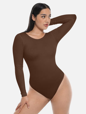 Wholesale Seamless Bodysuit Long Sleeve Slim Corset Shapewear Bodysuit