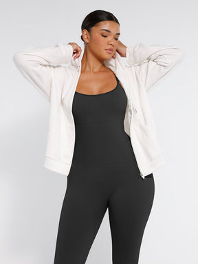 Wholesale High Stretchy Seamless Sling Tummy Control Jumpsuit Removable cup pads