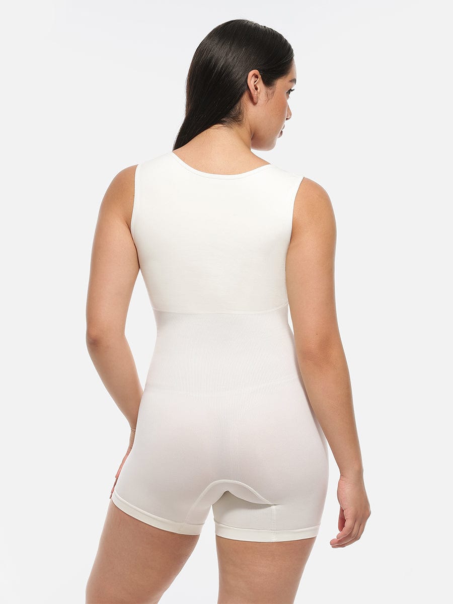 Wholesale🌿 Eco-friendly Seamless Square Neck Waist and Belly Shaping Jumpsuit