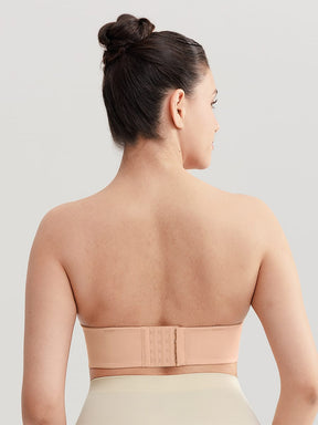 Wholesale Strapless Non-slip Gathering Bust Support Underwire 1/2 Cup Bra