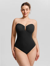 Wholesale Strapless U Wire Mesh Tummy Control One Piece Shapewear Swimsuit with Removable Pads