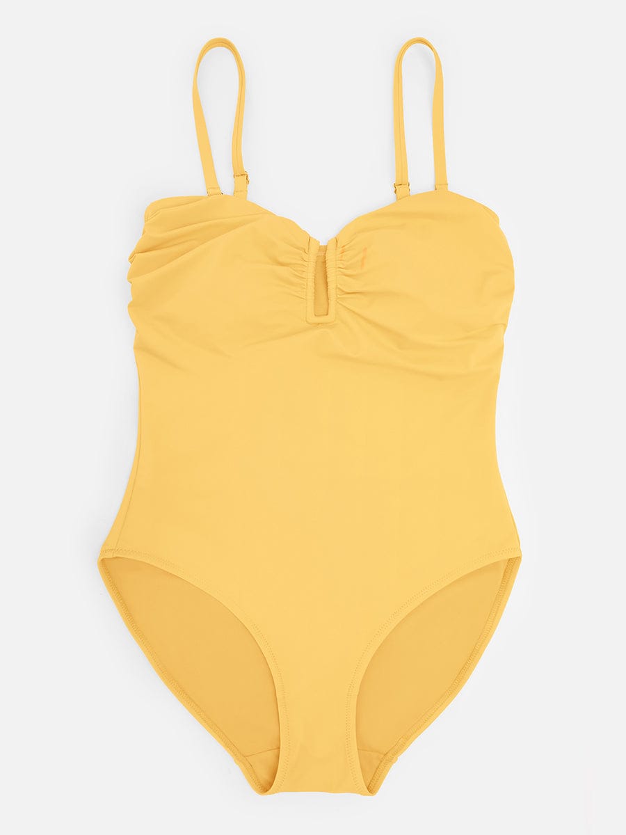 Wholesale Strapless U Wire Mesh Tummy Control One Piece Shapewear Swimsuit with Removable Pads