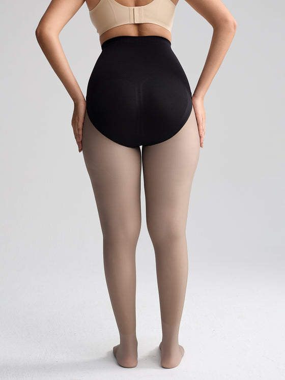 Wholesale High-Waisted Seamless Sculpting Sheer Thermal Tights