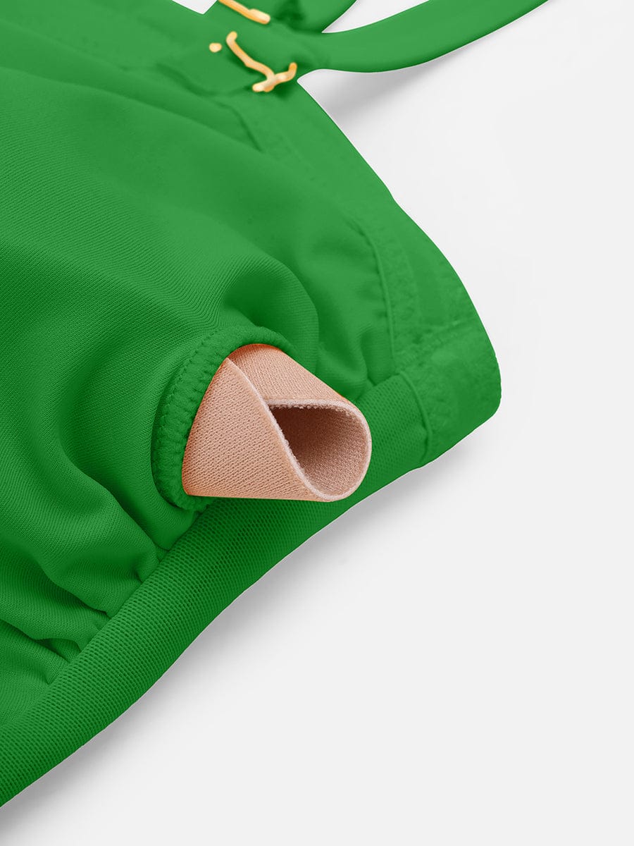 Wholesale Strapless U Wire Mesh Tummy Control One Piece Shapewear Swimsuit with Removable Pads