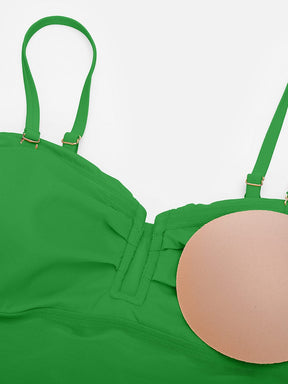 Wholesale Strapless U Wire Mesh Tummy Control One Piece Shapewear Swimsuit with Removable Pads