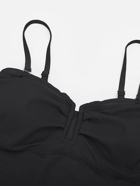 Wholesale Strapless U Wire Mesh Tummy Control One Piece Shapewear Swimsuit with Removable Pads