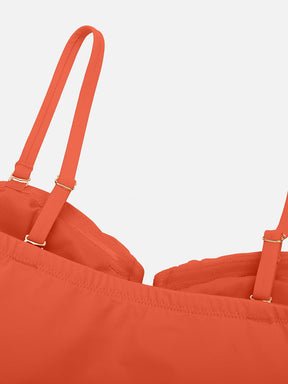 Wholesale Strapless U Wire Mesh Tummy Control One Piece Shapewear Swimsuit with Removable Pads