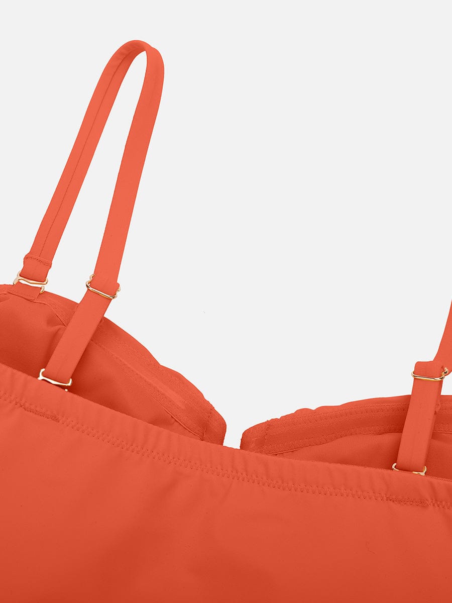 Wholesale Strapless U Wire Mesh Tummy Control One Piece Shapewear Swimsuit with Removable Pads