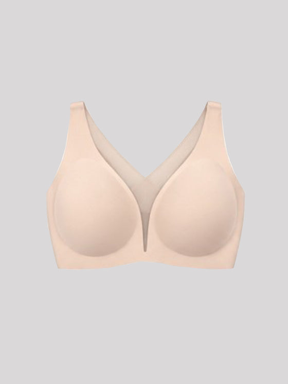Wholesale Traceless Mesh Full Coverage Wireless Built-In Gel Support T-Shirt Bra