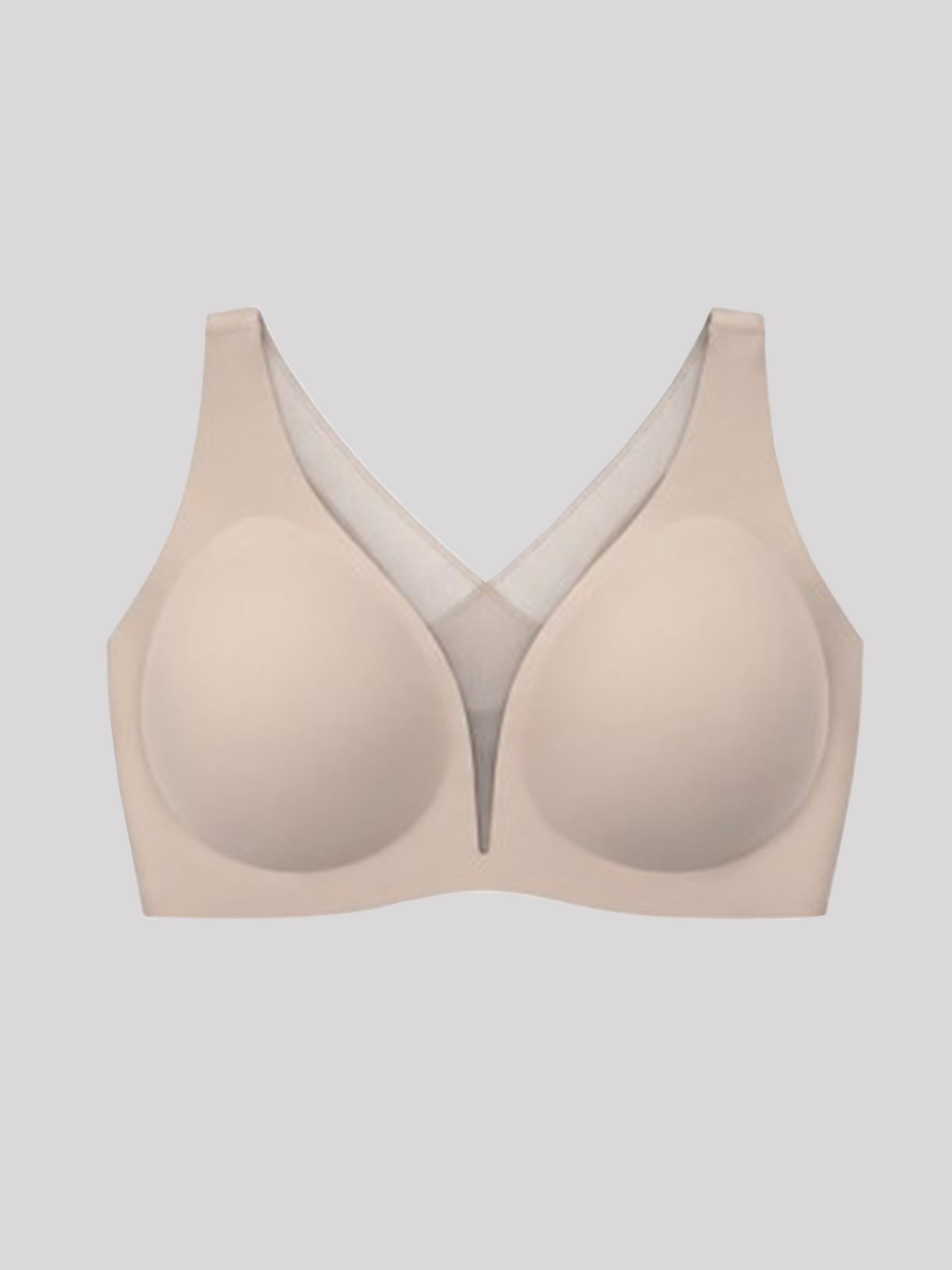 Wholesale Traceless Mesh Full Coverage Wireless Built-In Gel Support T-Shirt Bra