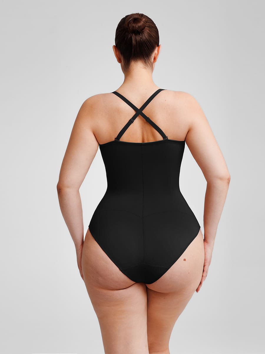 Wholesale Seamless Underwire Half Cup Shapewear Bodysuit with Removable Pads