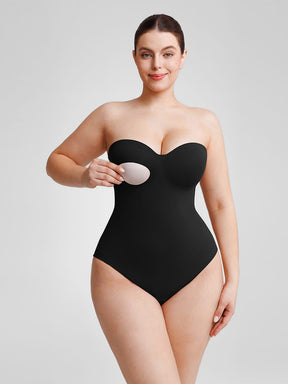 Wholesale Seamless Underwire Half Cup Shapewear Bodysuit with Removable Pads