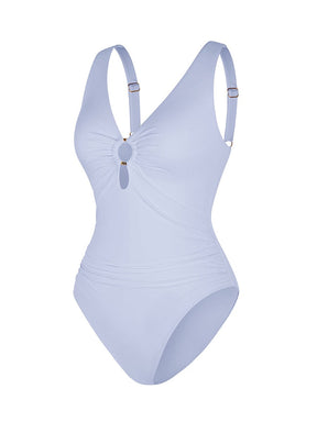 Wholesale Waist Shaping Mesh Eco Lining Ruched Brief One Piece Swimsuit with Pads