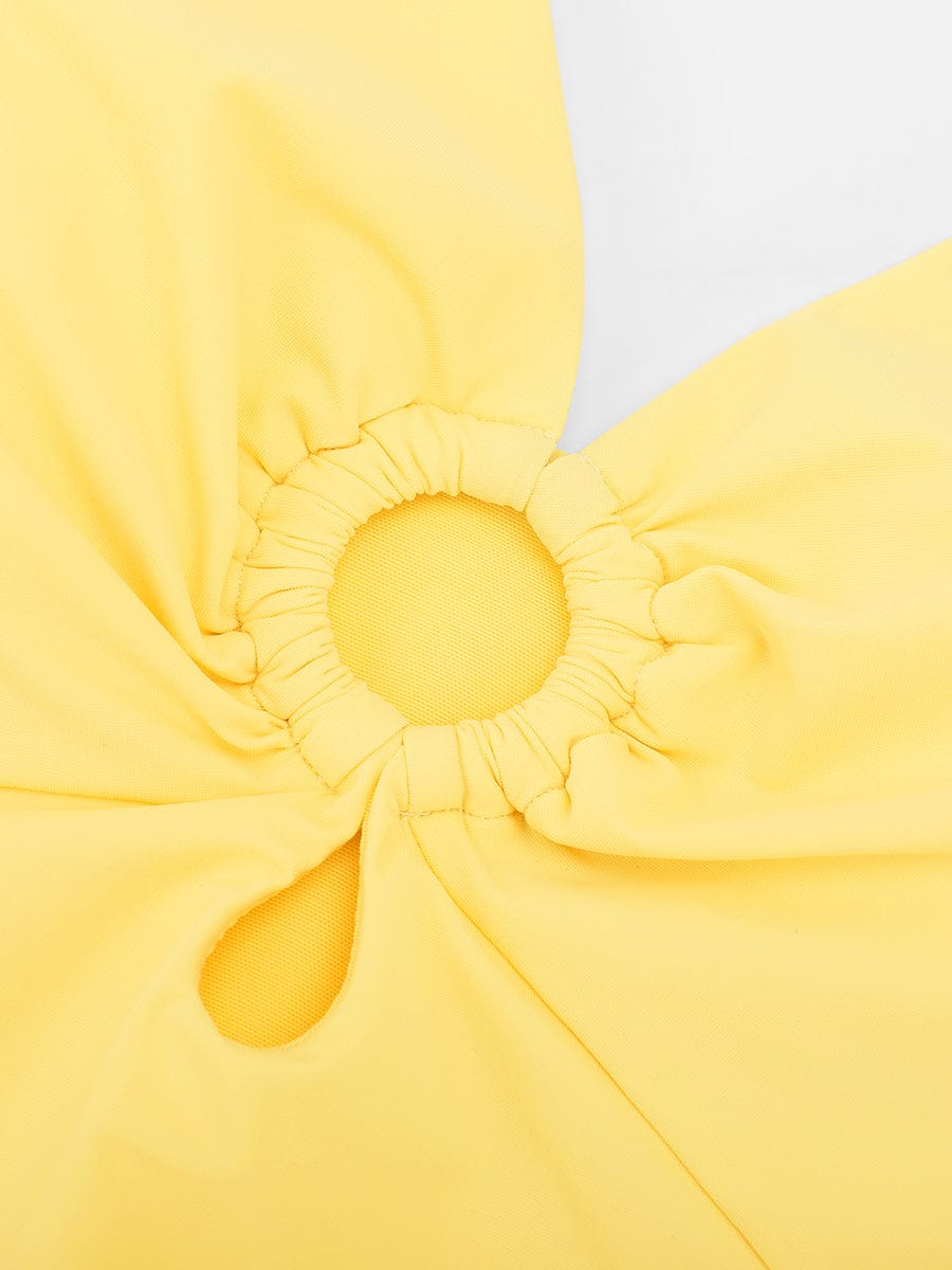 Wholesale Waist Shaping Mesh Eco Lining Ruched Brief One Piece Swimsuit with Pads