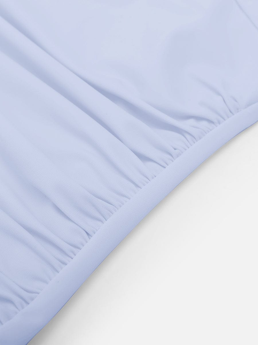 Wholesale Waist Shaping Mesh Eco Lining Ruched Brief One Piece Swimsuit with Pads