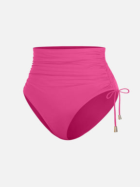 Wholesale Deep V Metal Ring Drawstring Tummy Control Swimsuit with Removable Pads