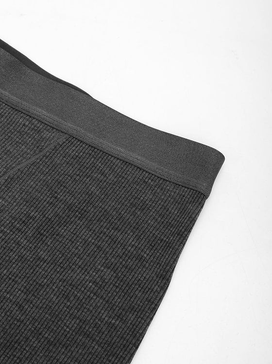 Wholesale Rayon Ribbed Fitted Boxer Mid Waist Breathable Shorts