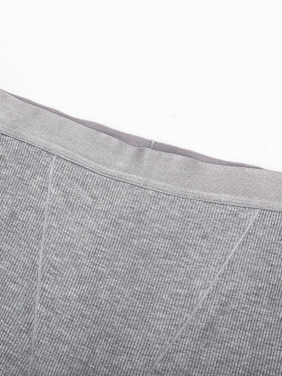 Wholesale Rayon Ribbed Fitted Boxer Mid Waist Breathable Shorts
