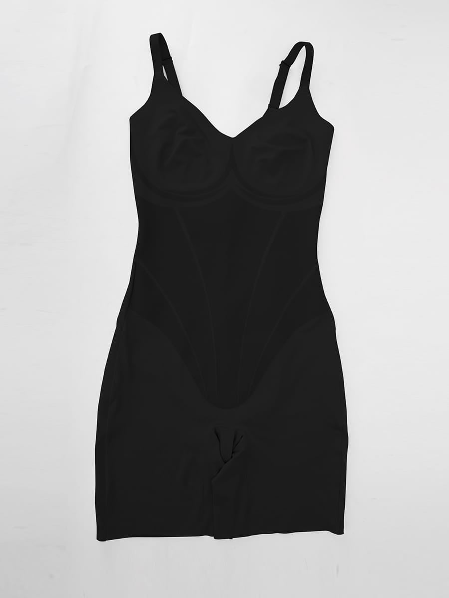 Wholesale Liquid LYCRA™ Light Control V-Neck Traceless Boyshort Bodysuit SPU