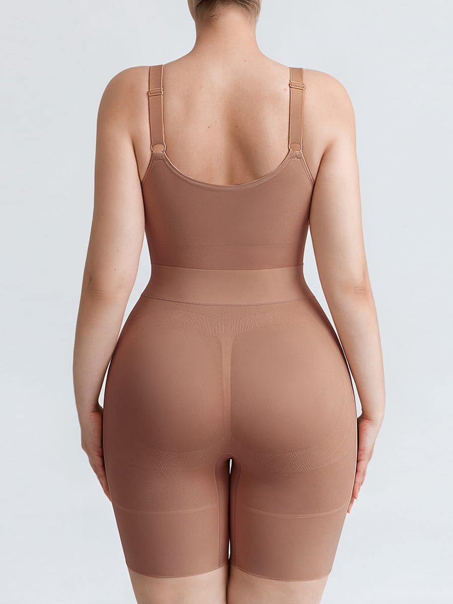 Women’s Open-Back Butt-Lifting Shapewear Bodysuit with Tummy Control & Wide Comfort Straps SPU