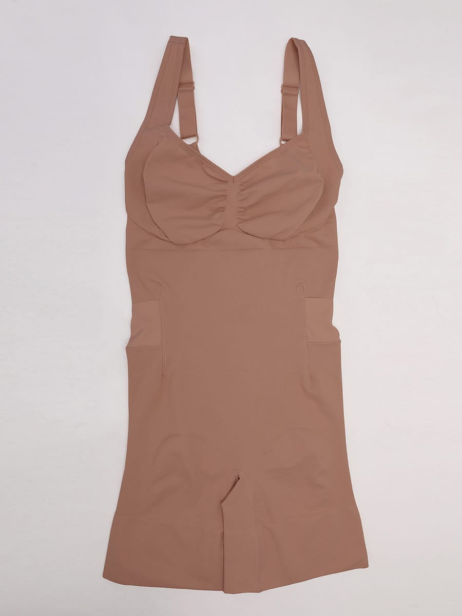 Women’s Open-Back Butt-Lifting Shapewear Bodysuit with Tummy Control & Wide Comfort Straps SPU
