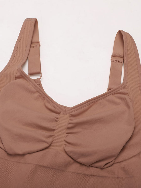Women’s Open-Back Butt-Lifting Shapewear Bodysuit with Tummy Control & Wide Comfort Straps SPU