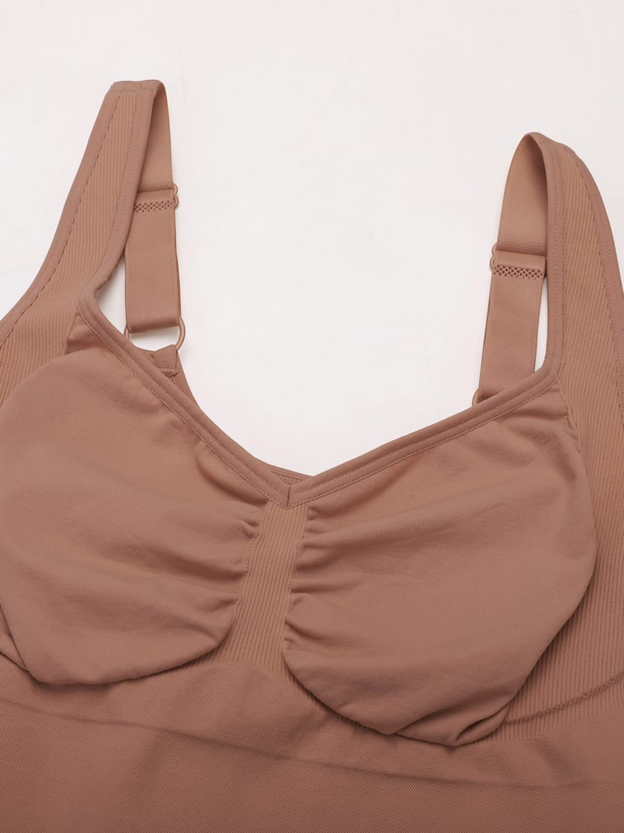 Women’s Open-Back Butt-Lifting Shapewear Bodysuit with Tummy Control & Wide Comfort Straps SPU