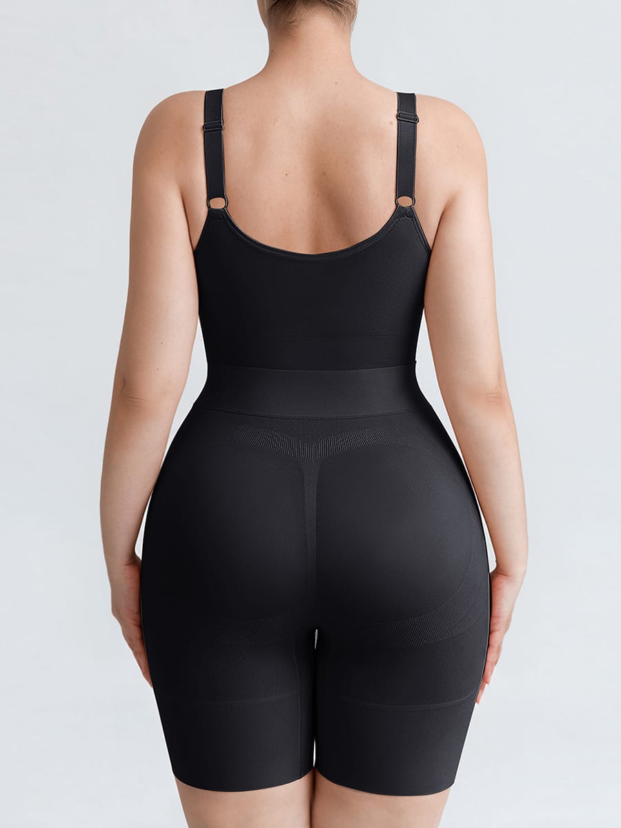 Women’s Open-Back Butt-Lifting Shapewear Bodysuit with Tummy Control & Wide Comfort Straps SPU